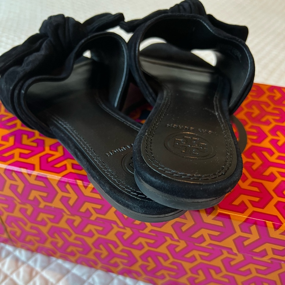 Tory Burch - Annabelle Bow Slides - Black -Size 6 - image 4